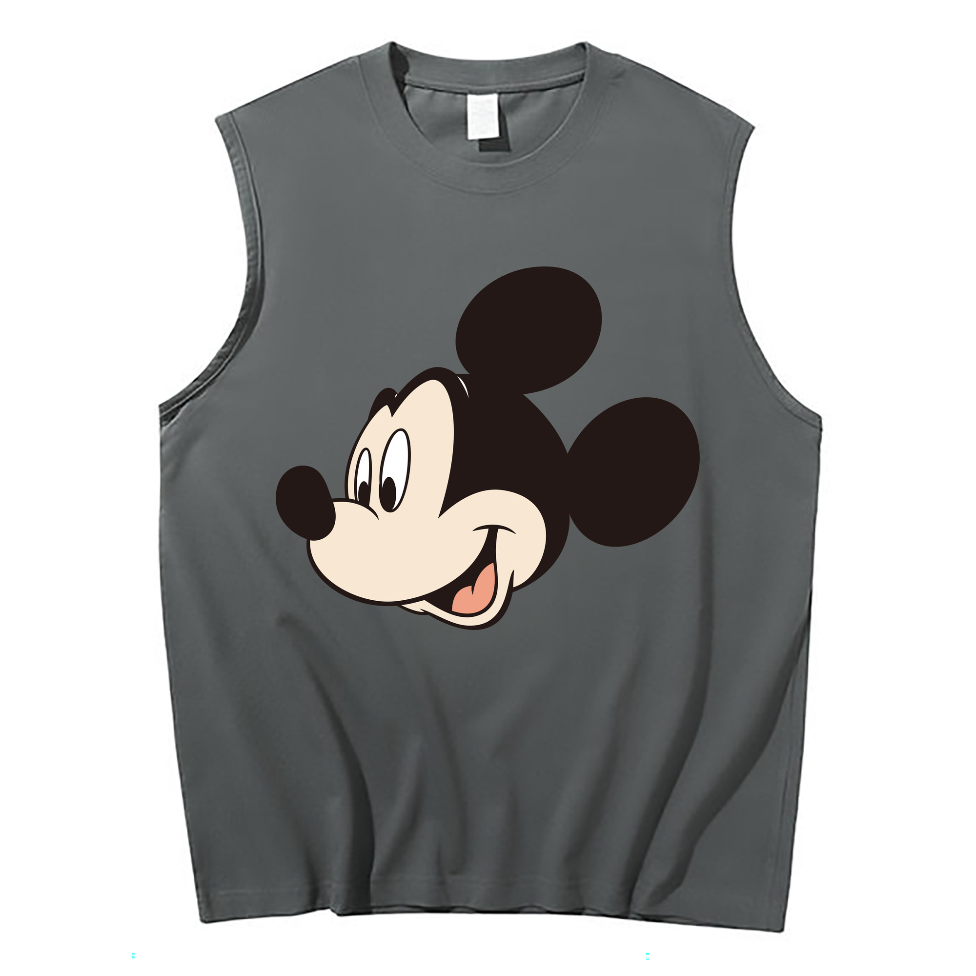 ミッキーマウス Mickey Mouse コットン100％タンクトップ（フロントプリント）